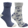 thumbnail image 1 of Premium Paired Lavender Infused Fluffy Chenille Socks - lapis, lady | "XOXO", 1 of 1
