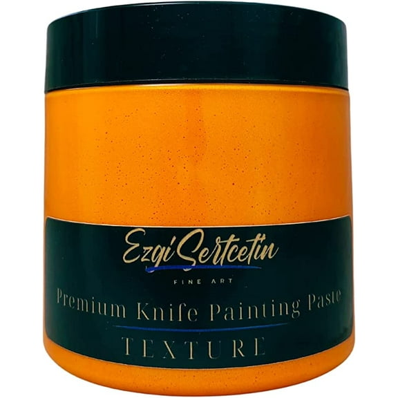 Premium Palette Knife Painting Paste|Texture Paste|Authentic Bright Colors|Ready to Use|Easy to Apply| 6oz (Clementine Orange)