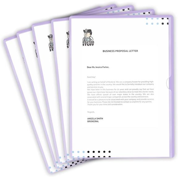 Premium Paperwork Arrangers, Letter Size, Lavender, Package of 25
