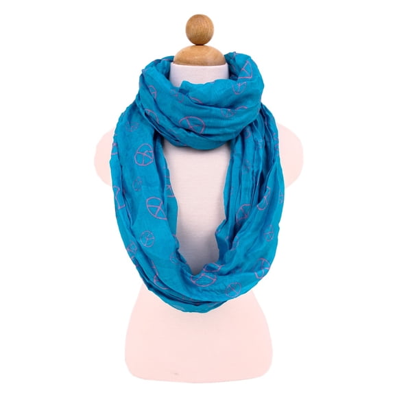 Premium Peace Sign Infinity Loop Fashion Scarf