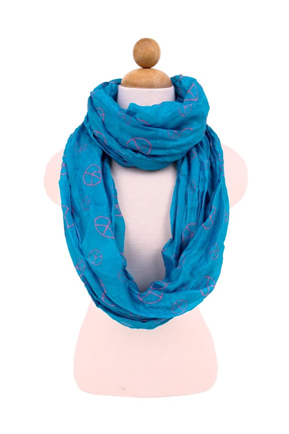 Premium Peace Sign Infinity Loop Fashion Scarf