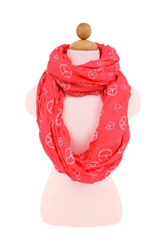 Premium Peace Sign Infinity Loop Fashion Scarf