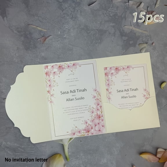 Premium Pearlescent Paper Cards - Glossy Blank Foldable Invitations for Weddings, Valentine's Day, Christmas, and DIY Projects