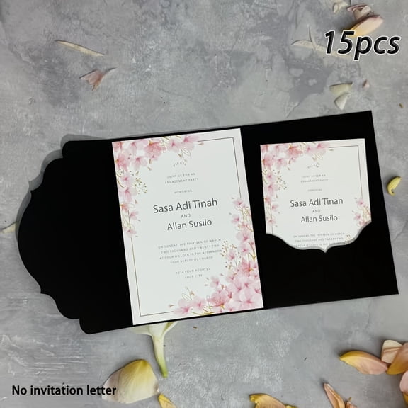 Premium Pearlescent Paper Cards - Glossy Blank Foldable Invitations for Weddings, Valentine's Day, Christmas, and DIY Projects