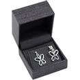 thumbnail image 1 of Premium Pebbled Grey Earring Jewelry Box w/Black Faux Leather Inset Top 2" x 2" x 1.6" for Packaging, Gift Boxes, Showcase and Tradeshow Display, 1 of 3