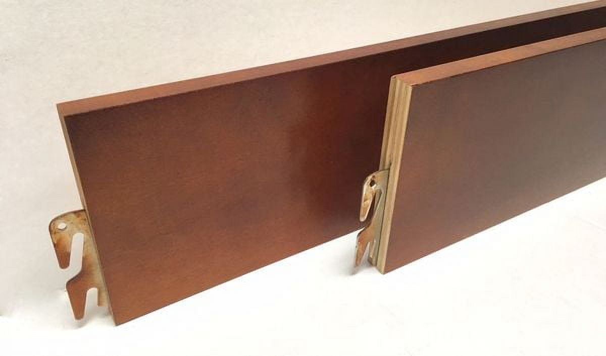 Premium Pecan Finish Wooden Bed Rails for King/Queen Size Beds