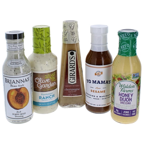 Premium Penguin Full Size Gourmet Salad Dressing Set, 5 Pack