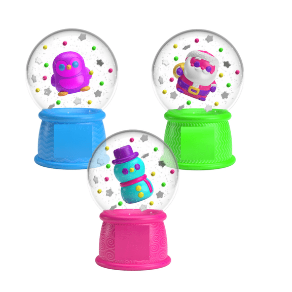 Premium Penguin Snow Globe Stress Ball - Sparkly Dough-Filled Stress Ball for Desk & Office Relief