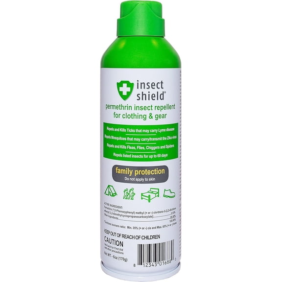 Premium Permethrin Spray - Tick, Flea, Fly, Mosquito, Chigger, Spider & Bed Bug Repellent for Clothing, Gear, Furniture, & Tents, Last up to 60 Days, Clear, 6 Oz Aerosol