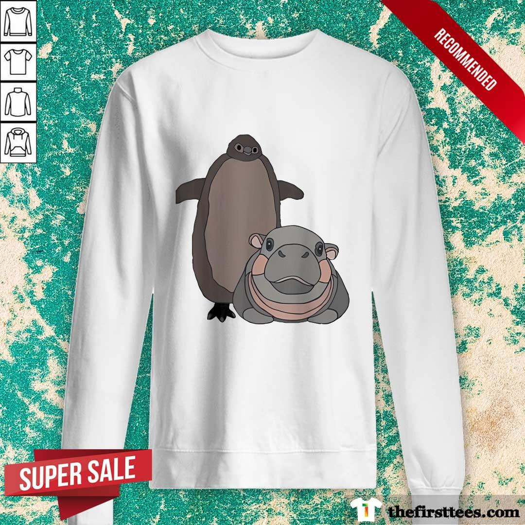 Premium Pesto The Penguin And Moo Deng The Baby Hippo TSh