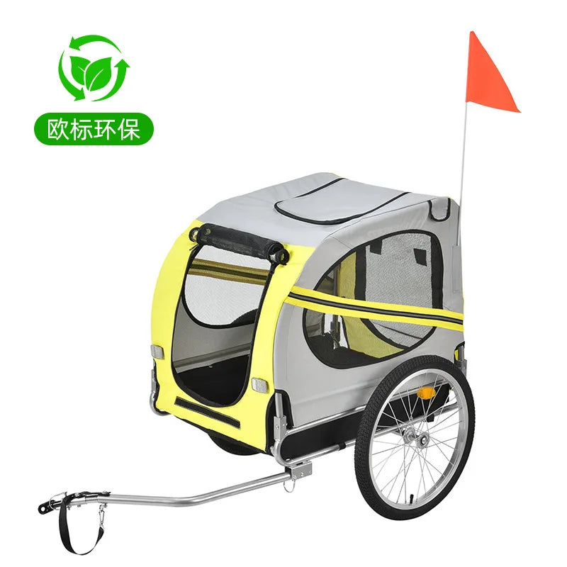 Premium Pet Bike Trailer for Large Dog or Multiple Small Dogs, Dog
