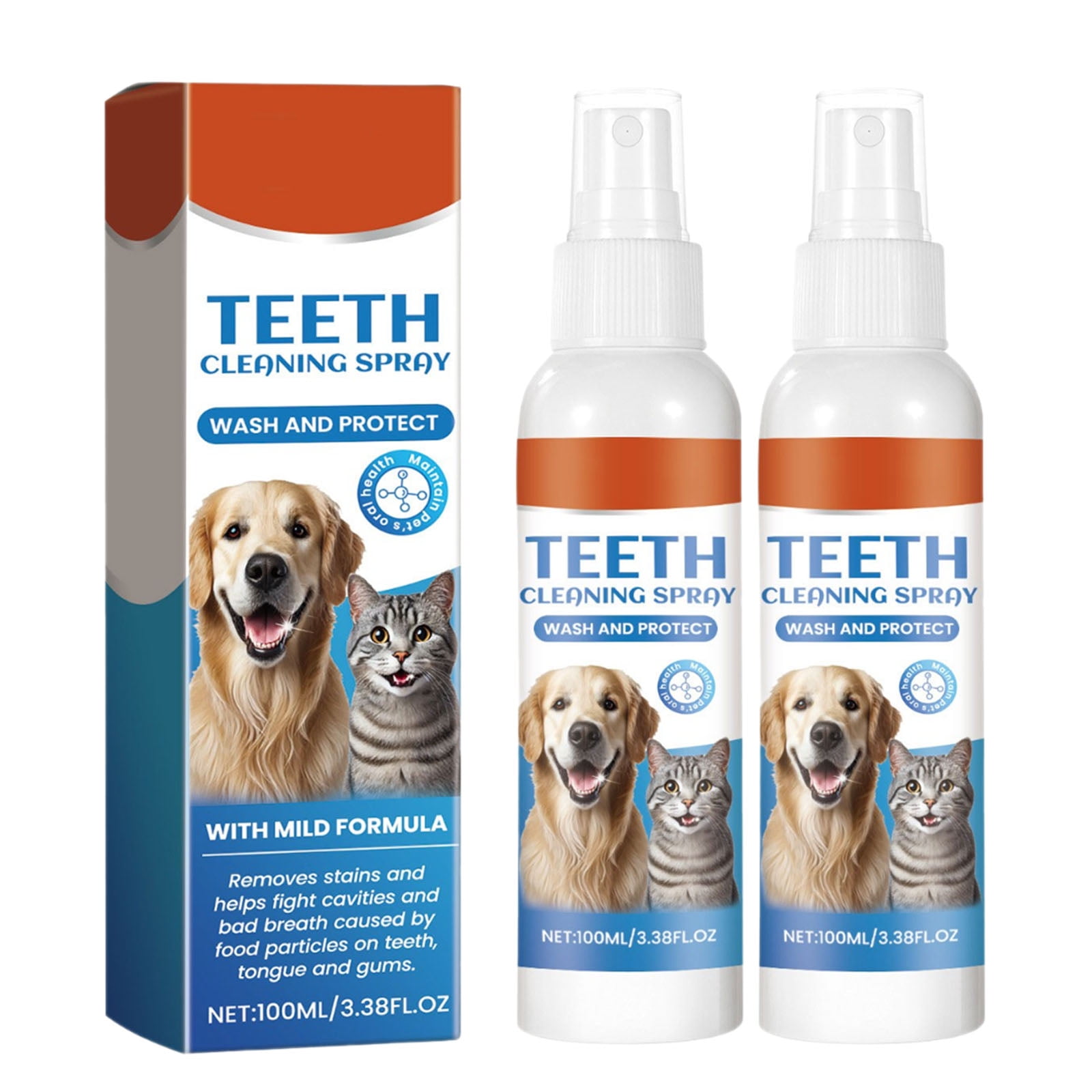Premium Pet Dental Spray Dog Breath Reconfirmator Cat Dental Care Dog