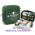 thumbnail image 1 of Premium Pet First Aid Kit for Dogs & Cats - 60pc - Mini First aid kit Compact Emergency Medical Supplies - Lightweight & Waterproof Case for Hiking, Travel & Home - Includes Tick Remover & Emergency, 1 of 10