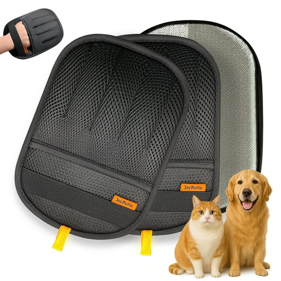 Premium Pet Hair Removal Gloves (2pcs) - Reusable & Washable 5-Finger Design Glove for Furniture, Car Seats, Carpet, Laundry - Not for Use on Pet's Body