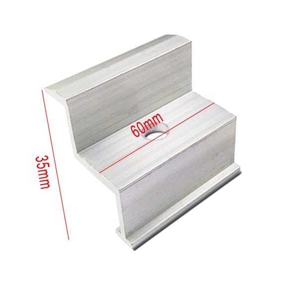 Premium Photovoltaic Solar Aluminum End Clamp 35/40Mm Module Height Assembly