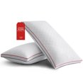 thumbnail image 1 of Premium Pillows Standard Size Set of 2, Fluffy and Supportive 7D Down Alternative Bed Pillow, Luxury Soft Hotel Quality Gusseted Pillow for Side Back Stomach Sleeper,Relief Neck Head and Shoulder Pain, 1 of 7