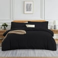 thumbnail image 1 of Premium Pima Cotton 3-Piece Duvet Cover Set – 1000 Thread Count Luxury Bedding, Twin/Twin XL 68" x 90" - Black, 1 of 3
