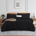 thumbnail image 1 of Premium Pima Cotton 3-Piece Duvet Cover Set – 800 Thread Count Luxury Bedding, Full/Queen 90" x 90" - Black, 1 of 3