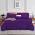 thumbnail image 1 of Premium Pima Cotton 3-Piece Duvet Cover Set – 800 Thread Count Luxury Bedding, Twin/Twin XL 68" x 90" - Purple, 1 of 4