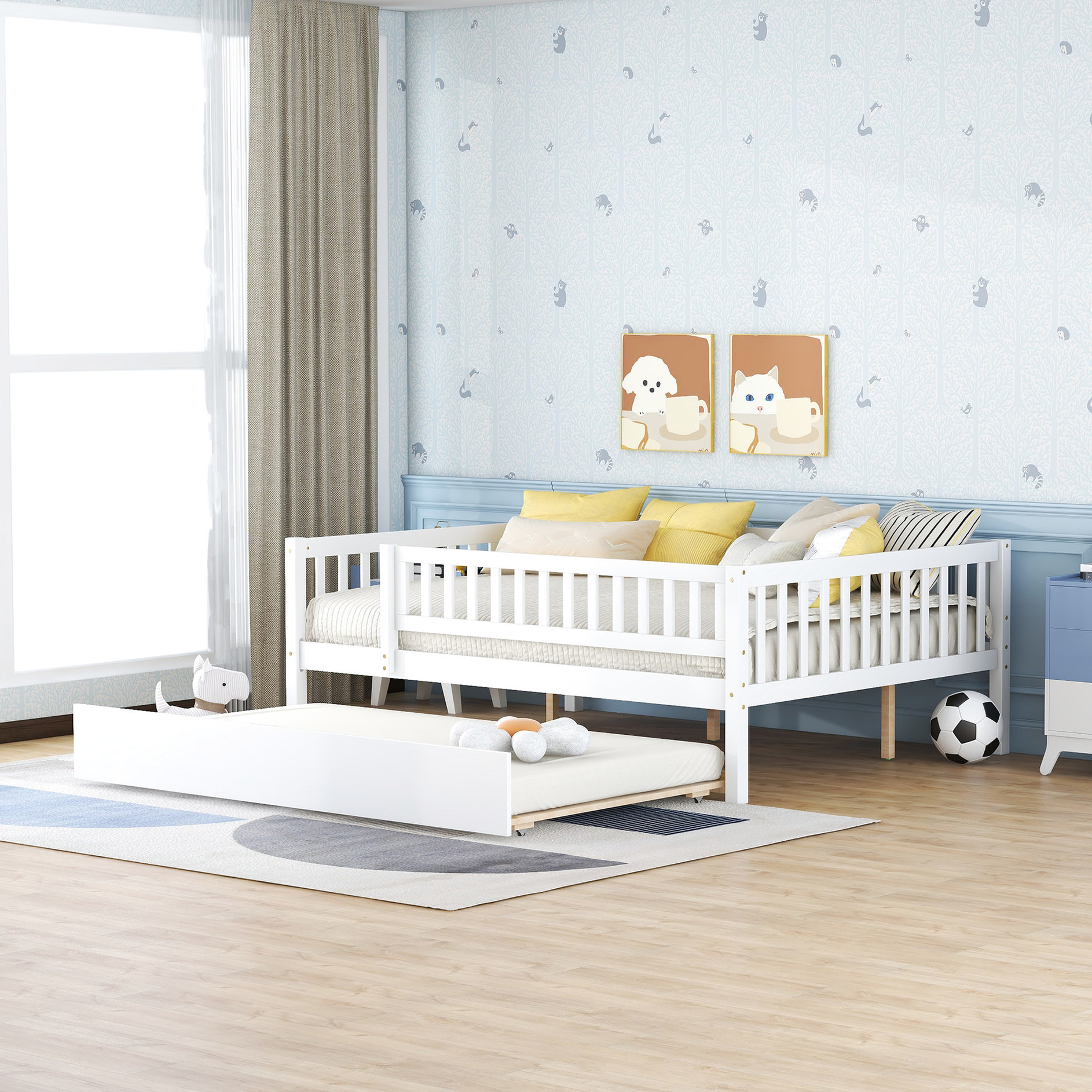 Premium Pine Wood Build / Maximized Storage Space / Full - Size Daybed ...