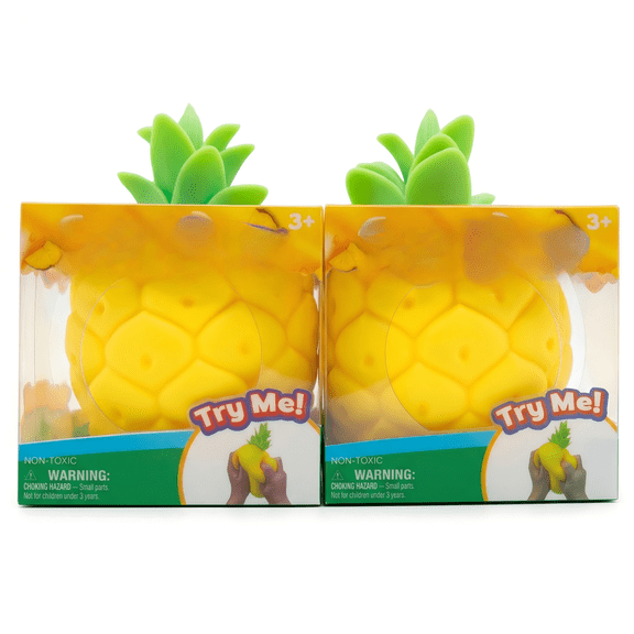 Premium Pineapple Stress Ball - Super Soft Squishy Toys Stretchable Fruit Fidget - Professional Adult Sensory Toys for Workplace Tension Relief(2PCS)