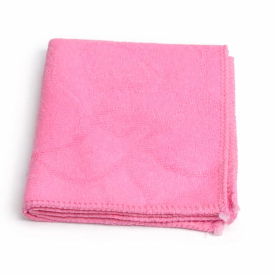 Premium Pink Microfiber Cleaning Cloth, Soft Lint-Free Reusable Polishing Towel for Glass, Car, Kitchen, Electronics, Screen, and Household Cleaning