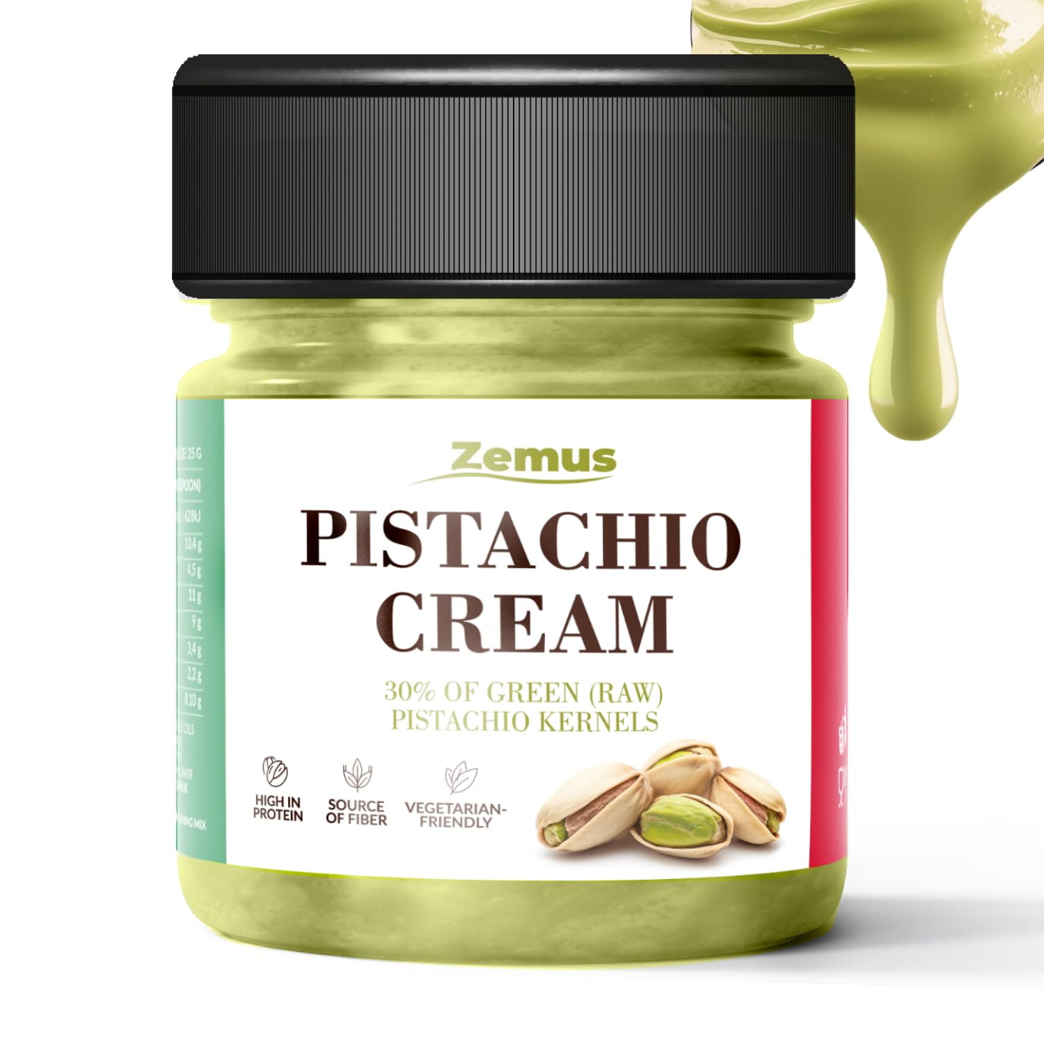 Premium Pistachio Cream Spread (7.05 oz / 200g) Ideal for Dubai Chocolate Bar Recipes, Gluten-Free, Cream Cheese Compatible, Rich \u0026 Smooth Taste