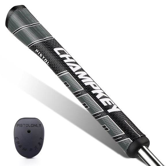 Premium Pistol Golf Putter Grip, Advanced Control Texture High Feedback, Lightweight Comfortable Polyurethane Design, Enhanced Traction for Putting Accuracy, Gray