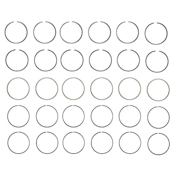 Premium Piston Ring Set (Standard Size) | Compatible with 86-98 Ford 3.0L/183 OHV V6 12V VINs "1,2,U,V" Vulcan Engines