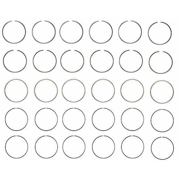Premium Piston Rings Set | Compatible with 07-20 Ford and Mazda 3.5L DOHC | .50mm (.020 Oversized)