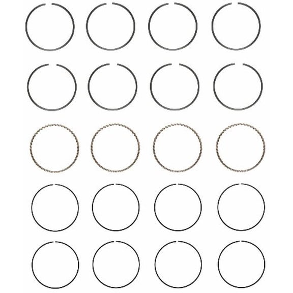 Premium Piston Rings Set | Compatible with Chrysler/Hyundai/Kia 2.4L 2359 DOHC 16V | Standard Size