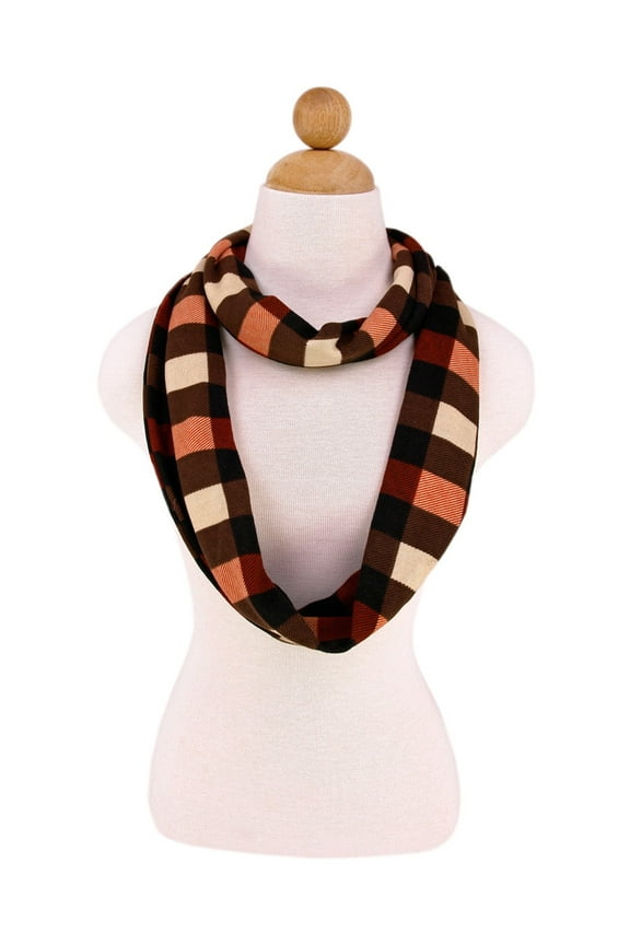 Premium Plaid Infinity Loop Scarf