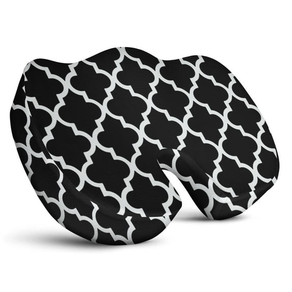 Premium Plaid Pattern Memory Foam Seat Cushion Ergonomic Chair Pad for Office Chair, Car, Airplane & Bleachers Sciatica, Tailbone Hip & Back Pain Relief - Chair Cushion for Long Office Workers.