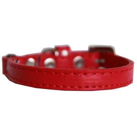 Premium Plain Cat Safety Collar, Red - Size 10