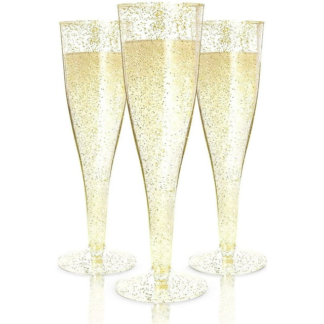 Premium Plastic Glasses for Parties, Weddings & Showers Sparkling