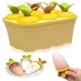 thumbnail image 1 of Premium Plastic Ice Cream Mold Set - DIYsicle Maker with 6 Compartments, 17x12x12cm Reusable Freezer Tray for Homemade Frozen Treats, 1 of 1