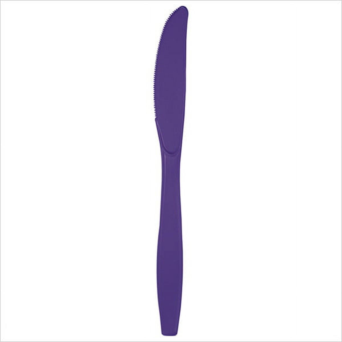 Premium Plastic Knives Bulk Purple,Pack of 50