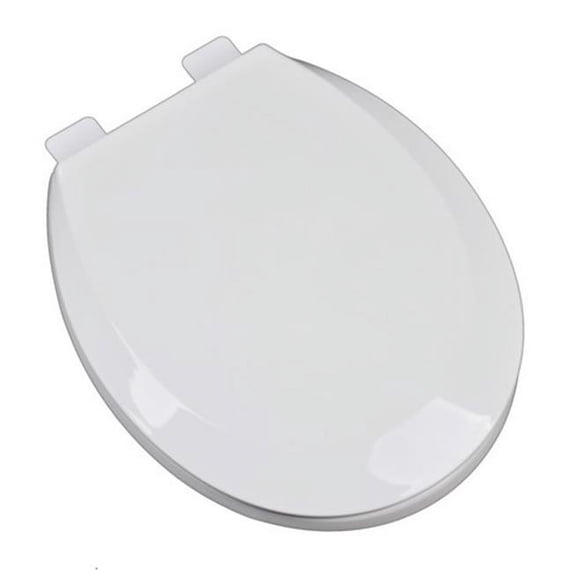 Premium Plastic Round Front Contemporary Design Toilet Seat, White