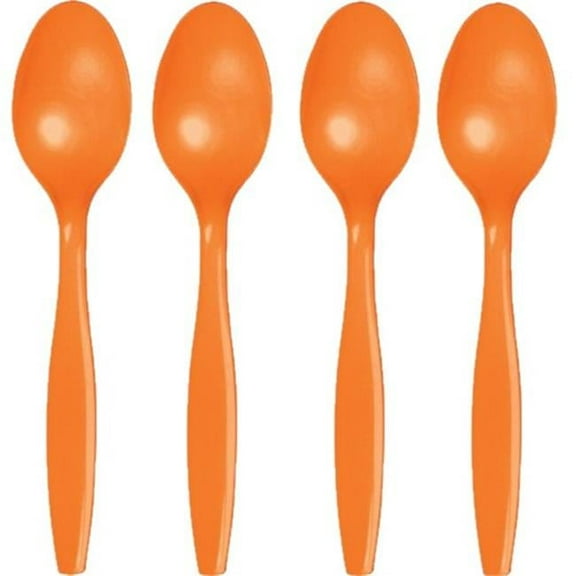 Premium Plastic Spoons - Orange