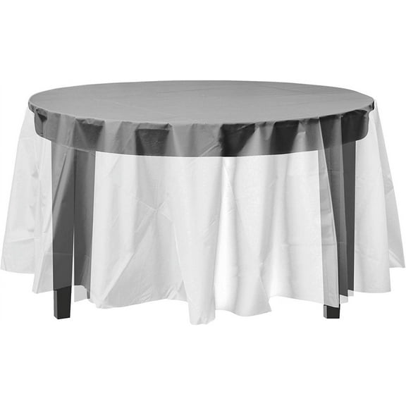 Premium Plastic Tablecloth 84in. Round Table Cover - Clear