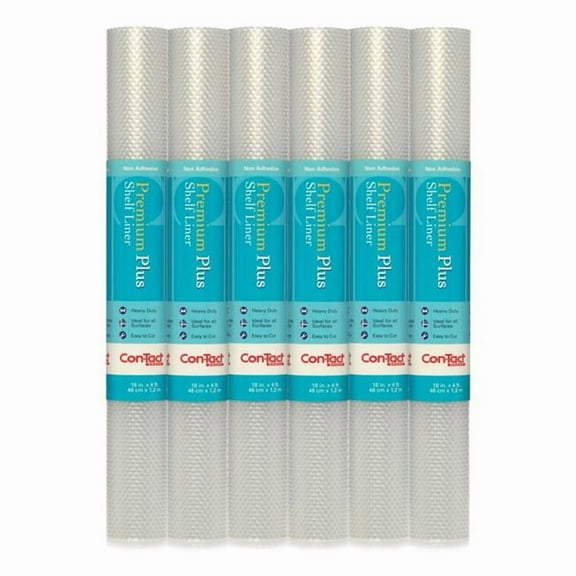 Premium Plus Nova Crystal Clear Non-Adhesive Non-Slip Shelf and Drawer Liner (Pack of 6)