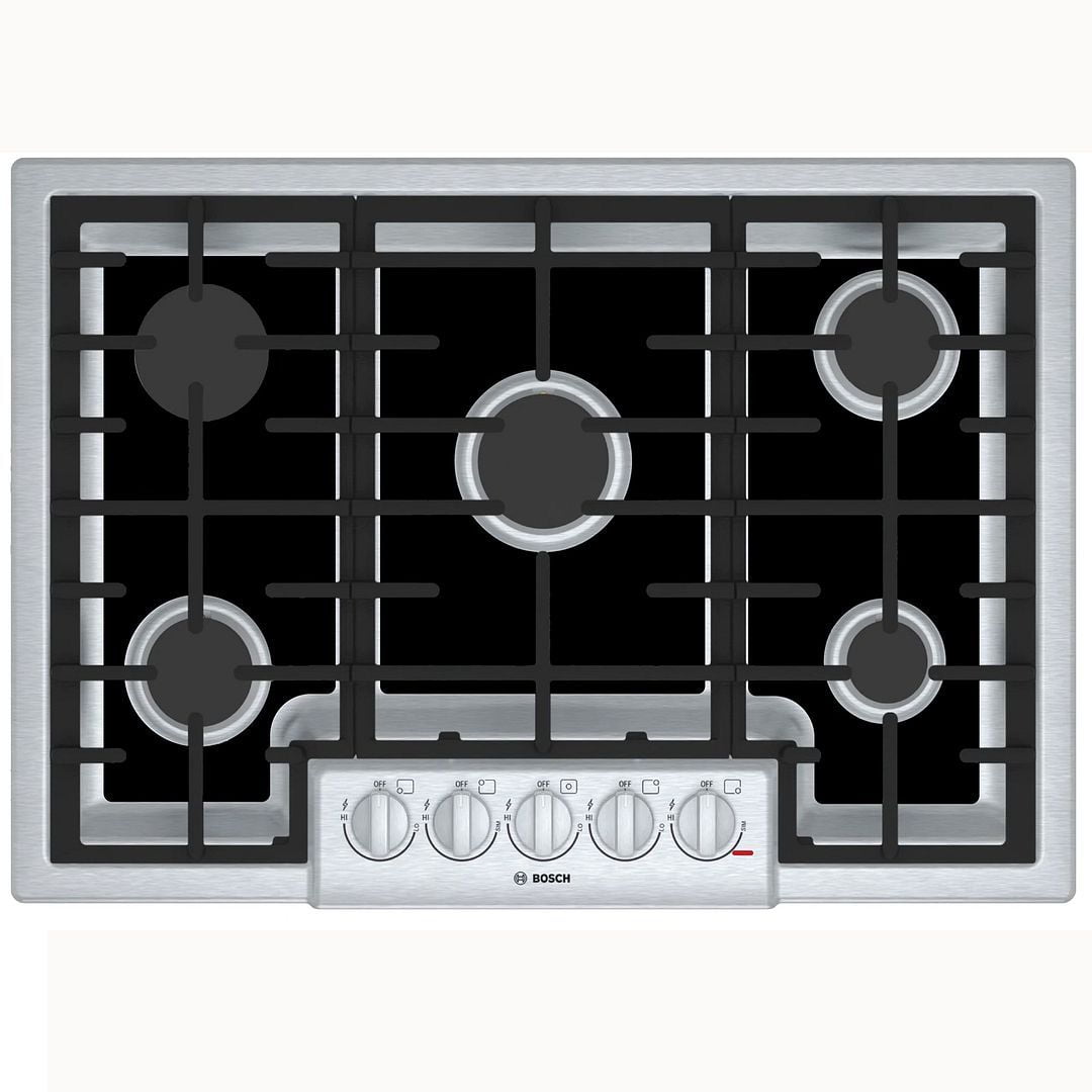 Premium Plus Stove Protectors for Bosch Gas Cooktop Model NGM8048UC, Custom Cut, Easy to Clean Stove Liner, Made in the USA.
