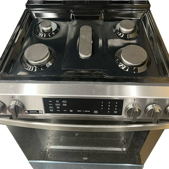Premium Plus Stove Protectors for GE Gas Range Model GGF500PVES, Custom Cut, Easy to Clean Stove Liner, Made in the USA.