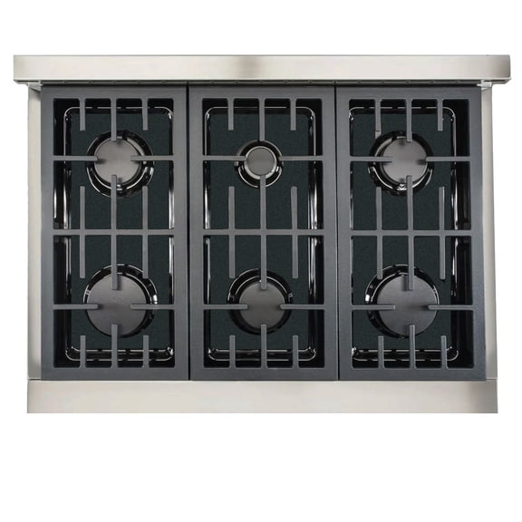 Premium Plus Stove Protectors for KitchenAid Gas Stove Model KDRS467VBK, Custom Cut, Easy to Clean Stove Liner, Made in the USA.