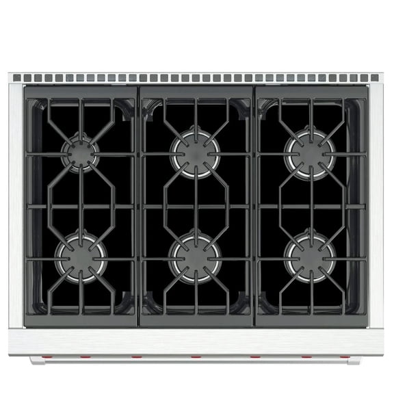 Premium Plus Stove Protectors for WOLF Gas Cooktop Model SRT366, Custom Cut, Easy to Clean Stove Liner, Made in the USA.