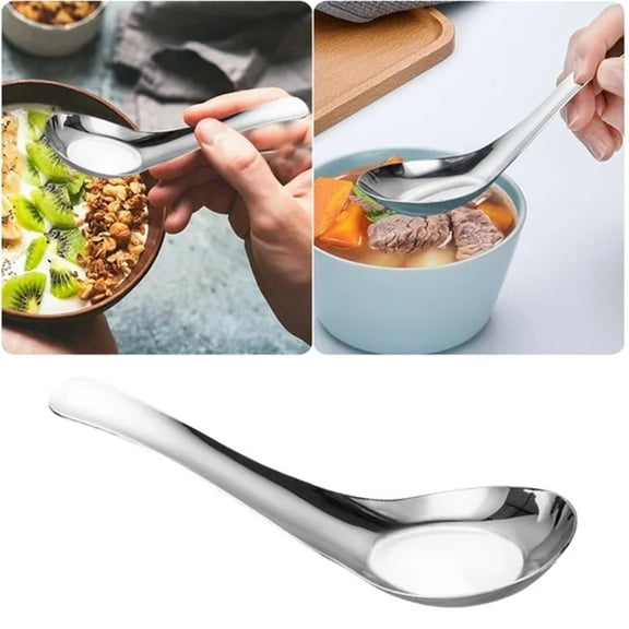 Premium Polished Stainless Steel Soup Spoon – Rust-Proof, Dishwasher Safe & Ergonomic