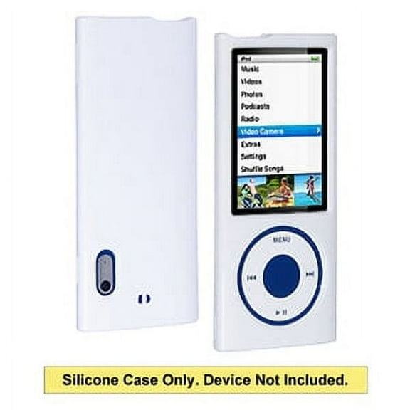 Premium Polished White Snap On Hard Shell Case for iPod Nano 5th Gen