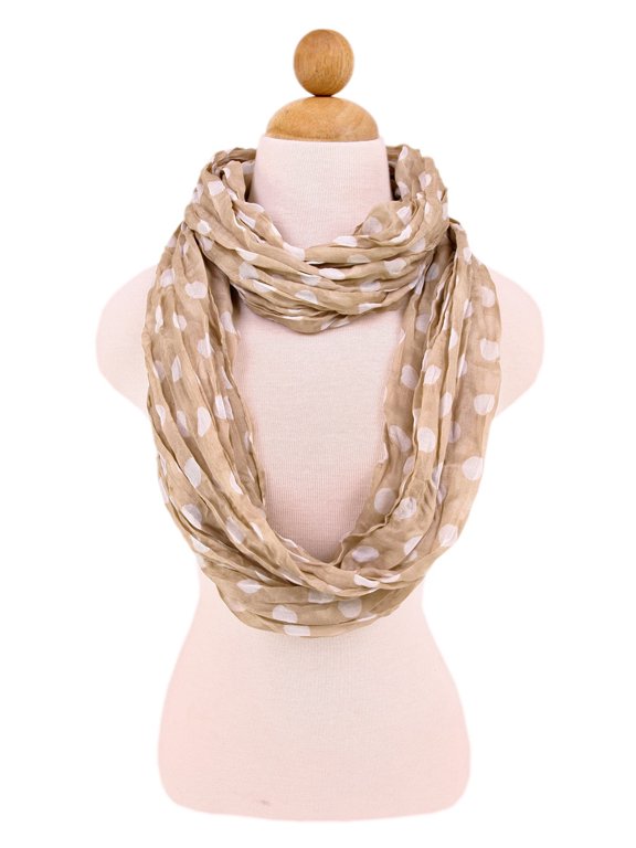 Premium Polka Dot Infinity Loop Fashion Scarf