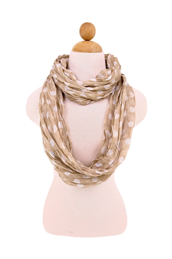 Premium Polka Dot Infinity Loop Fashion Scarf
