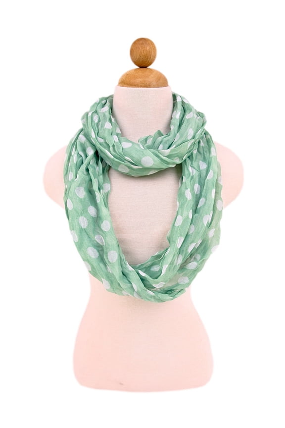 Premium Polka Dot Infinity Loop Fashion Scarf